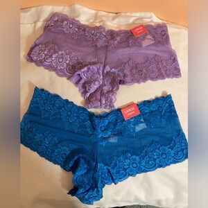 Montelle Ladies Underwear: Set of 2 Cheeky Boy Shorts, Sz. L.  NWT